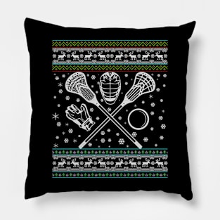 Lacrosse LAX Ugly Christmas Pillow