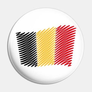 Flag Of Belgium / Tricolor (Scribble) Pin