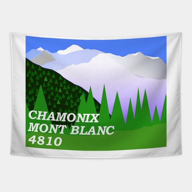 Chamonix Mont Blanc Tapestry by ChrisWilson