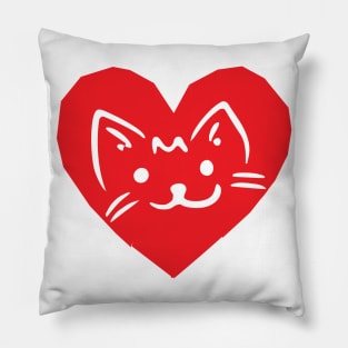 Cat Heart Gift Pillow