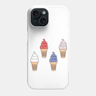 Patriotic Ice Cream Cones, USA Phone Case