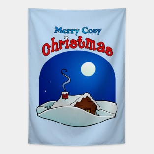 Cozy Cabin Christmas Tapestry