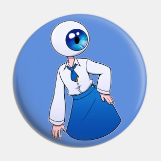 Eyeball in a uniform Pin