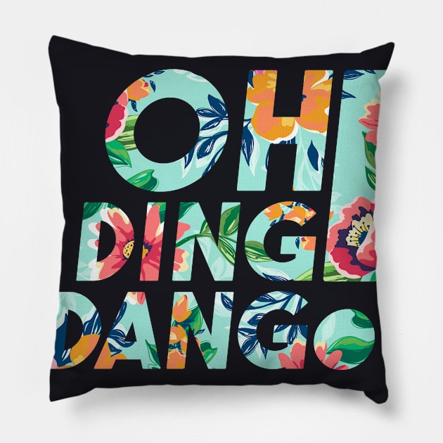 Oh Ding Dang Floral Pillow by TheWhatnauts