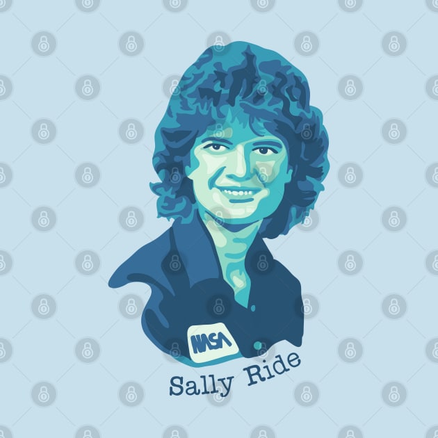 Sally Ride Portrait by Slightly Unhinged