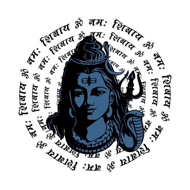 Om Namah Shivaya Mantra Mandala by BhaktiCloudsApparel