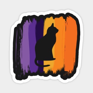 Halloween cat silhouette Magnet