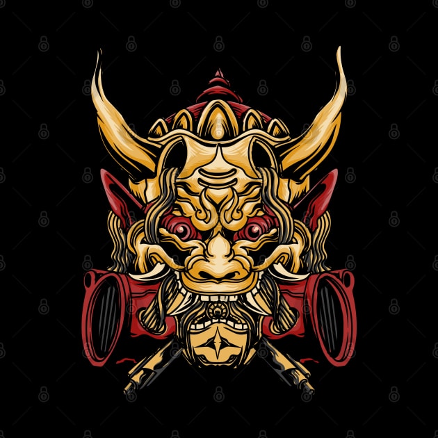 Golden Fiend Barong Bali Denpasar Kuta Beach by Celestial Crafts