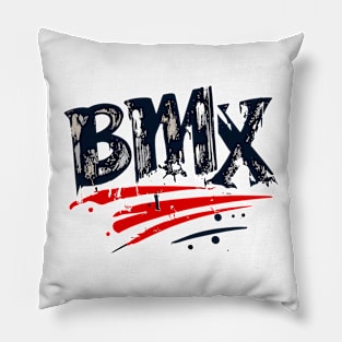 BMX American Grunge for Men Women Kids and Bike Riders Pillow