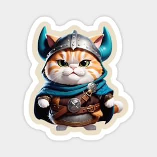 Cute Viking warrior cat Magnet