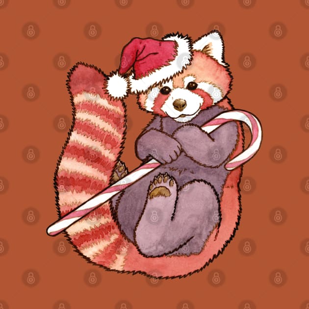 Sweet Fantasy Santa Red Panda by MarinaIllustration