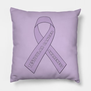 Testicular Cancer Awareness Ribbon Pillow