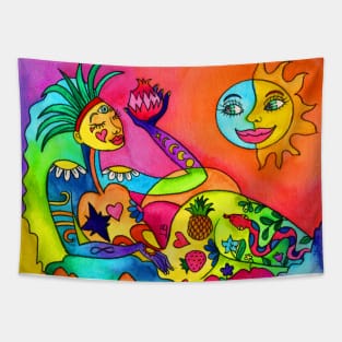 Tropical Goddess Tapestry