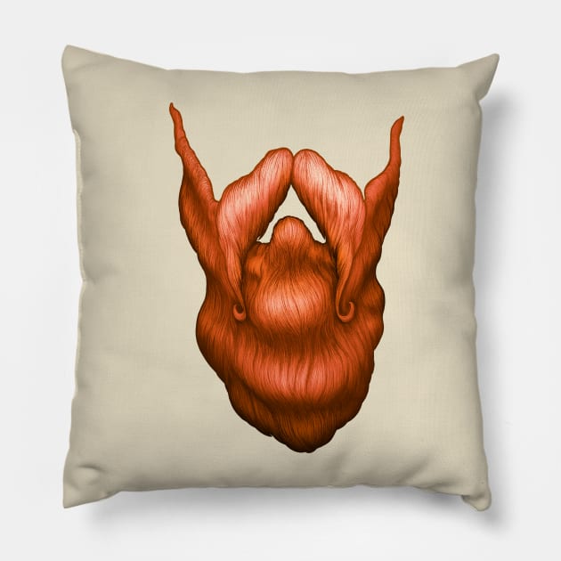 Ginger Beard Pillow by Graffitidesigner