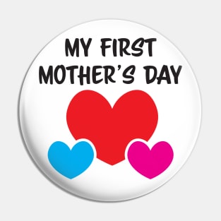 My First Mother's day mother of twins baby boy and baby girl Pin