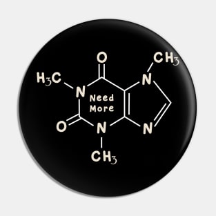 Caffeine Molecule Pin