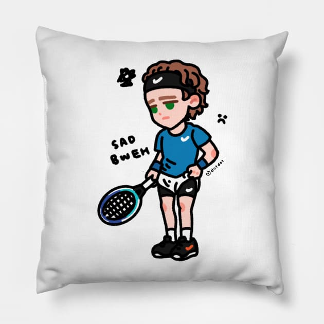 Sad BWEH Pillow by dotbyedot