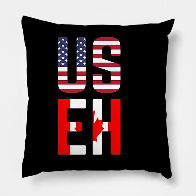 USEH America Canada Flag Funny American Canadian Pillow by johnsonmargarette