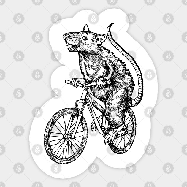 SEEMBO Rat Cycling Bicycle Cyclist Riding Bicycling Bike - Seembo - Sticker