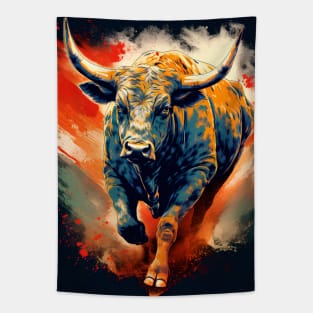 Bull on run Tapestry