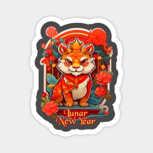 Lunar Chinese New year illustration Magnet