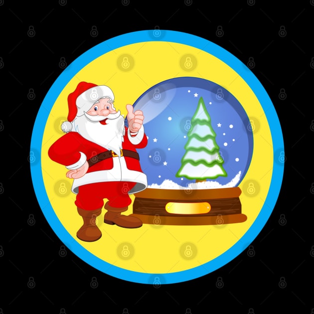 Merry Christmas Santa & the Globe by holidaystore