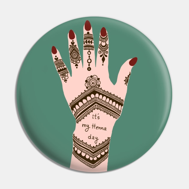 It's my Henna Day | Henna Hand Tattoo - Brown Mehendi Pin by Tilila