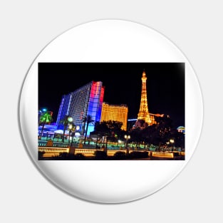 Eiffel Tower Paris and Ballys Hotel Las Vegas America Pin