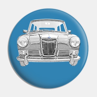 Riley Elf 1960s British classic car monochrome Pin