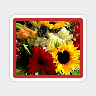 Colorful sunflowers Magnet