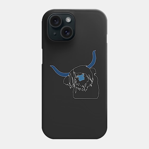 Highland Cow 2 INVERT Phone Case by edajylix