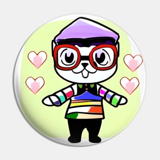 Cat Painter, Kawaii, Cute, Artist Cat Pin