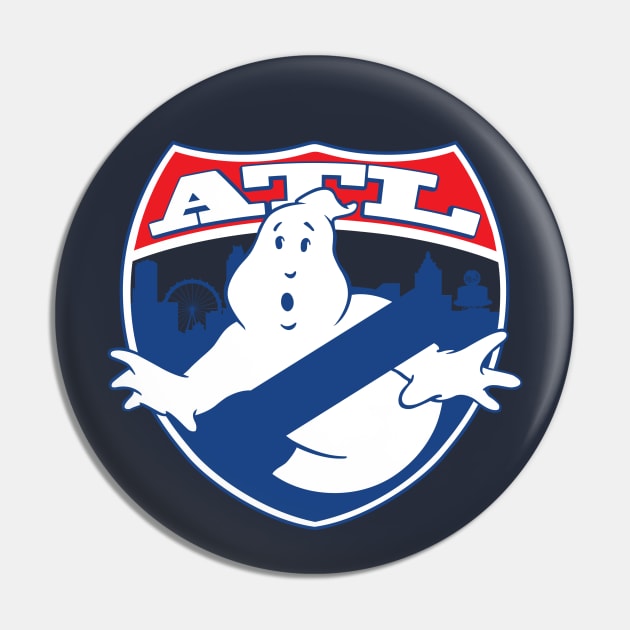 ATL Ghostbusters Stylized, Transparent Logo Pin by ATLGhostbusters