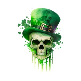 St Patrick's Day Skull, Ireland, Irish, Lucky, Irish Pride, Saint Patrick's T-Shirt