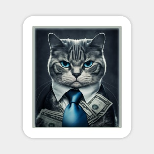 kitty rich man Magnet