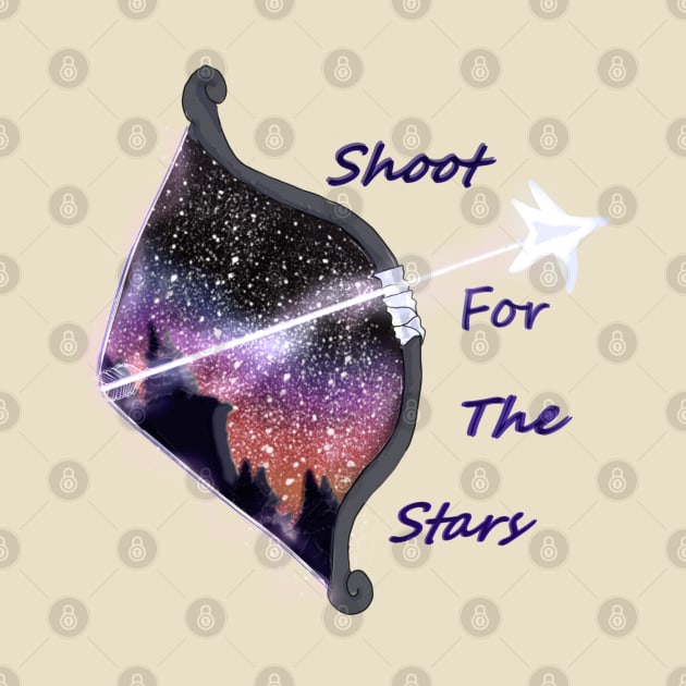 Bow and Arrow T-shirt Magnets Mugs Inspirational Quote Shoot For The Stars by TheNeutralDragon