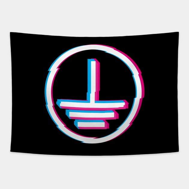 Electronics Ground symbol Tapestry by inkonfiremx