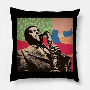 Vintage Poster - Charlie Parker Style Pillow