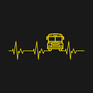 School Bus Driver Heartbeat T-Shirt