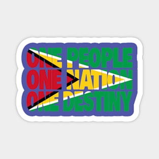 Guyana Motto Flag Magnet