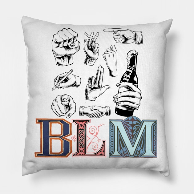 BLM [Black Lives Matter] Pillow by Barseagle