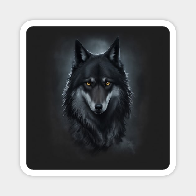 Beautiful black wolf design Wolf TeePublic