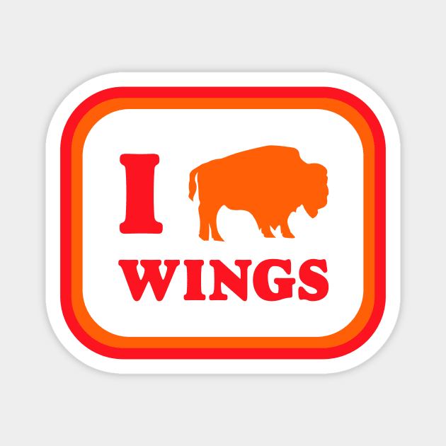 I Love Chicken Wings Buffalo Chicken Wings Chicken Wings Magnet by PodDesignShop