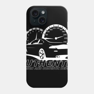 Authentic Auto White Logo Front and Back Phone Case