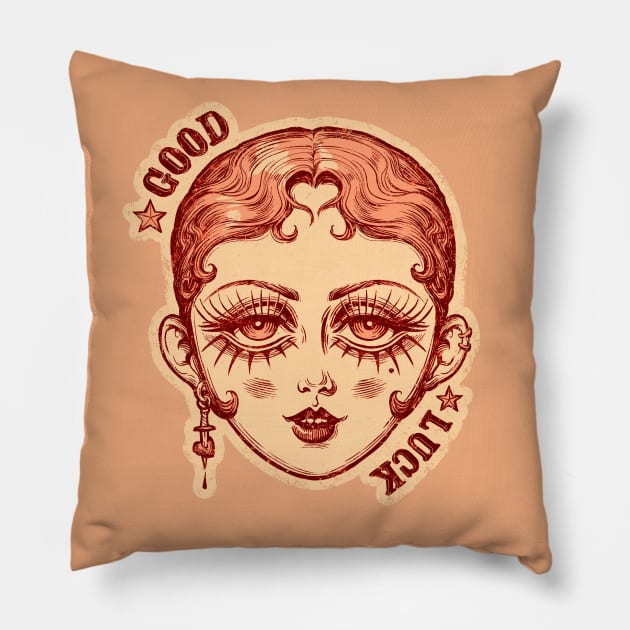 Good Luck Dolly Pillow by Marianne Martin