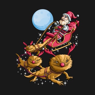 Santa Bearded Dragon Funny Christmas for Reptile Lover T-Shirt