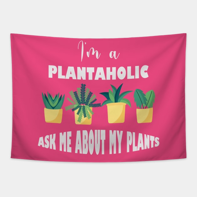 Ask Me About My Plants Tapestry by Get Yours