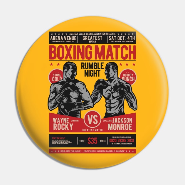 Boxing Match Pin by AtuyaStudio