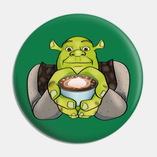 Ogre with Coffee Pin