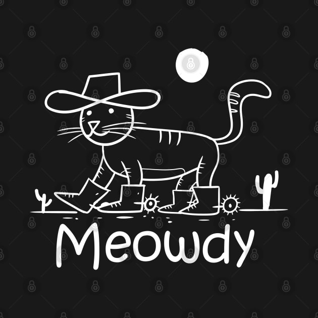 Meowdy Funny texes Howdy cat Purr by A Comic Wizard